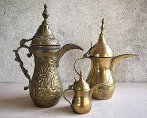 Brass <b>Arabic</b> Dallah <b>Tea</b> Coffee Pot Excellent - Product Image 1