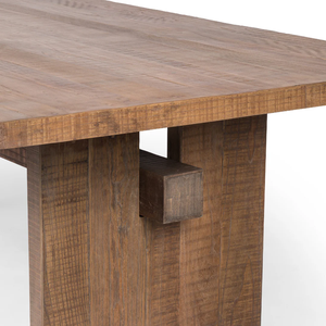 Mesa de Comedor de Madera Maciza Natural Reciclada de Estilo Rústico Asiático, Forma Rectangular, Patas de Madera, para 6 a 8 Personas, para Restaurante o Cocina - Product Image 5