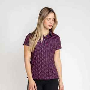 Venta al por mayor de algodón transpirable de alta calidad de estilo de golf liso mujeres Polo personalizado logotipo bordado - Product Image 1