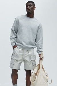 Mens <b>Shorts</b> Manufacturer Men Casual Blank 6 Pocket <b>Elastic</b> Waistband Training <b>Shorts</b> With Zippered Pockets - Product Image 2