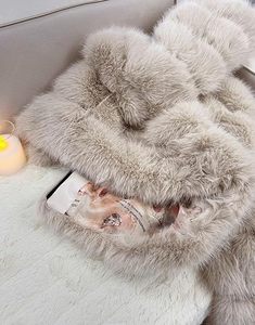 Casual Sherpa Fleece Jacket Hoodies Faux Fuzzy manga larga Fluffy Fleece Sudadera Outwear - Product Image 6