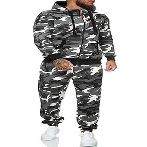 Nuevo conjunto de ropa deportiva informal para hombre de primavera y otoño, chaqueta con capucha para hombre a la moda para exteriores + Pantalones para correr, conjunto de 2 piezas - Product Image 4