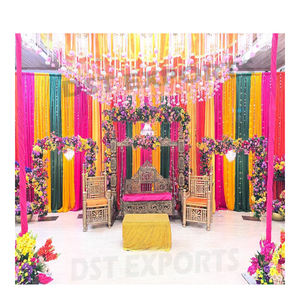 Columpio de Jhula antiguo para decoración musulmana Mehndi, Columpio de boda musulmán real para noche Mehndi, Jhula tallada clásica para eventos Mehndi - Product Image 1