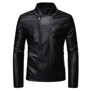 Veste d'hiver en cuir de motard extérieur vintage pour hommes prix de gros vestes en cuir véritable de style classique veste pour hommes - Product Image 3