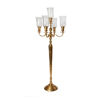 Centre de table candélabre de bonne qualité plaqué or de luxe avec taille et forme personnalisées Fabriqué à la main petit et moyen pour Noël utilisé