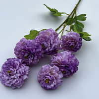 Centre de table de mariage fait main en soie, motif rose et carpe, arrangement floral