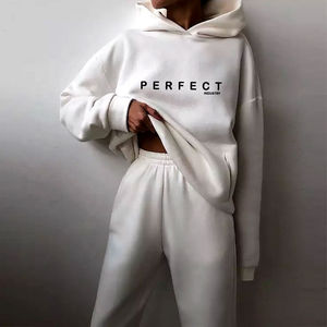 Ensemble de survêtement pour femmes automne-hiver, ensemble de 2 pièces, sweat-shirts pour femmes, vêtements de rue, sweat-shirts, pantalons de survêtement, logo personnalisé - Product Image 5