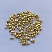 Perles en or massif 14k 18k de 3mm et 6mm en forme de riz, composants de bijoux fins faits à la main, entretoises DIY pour la création de bijoux
