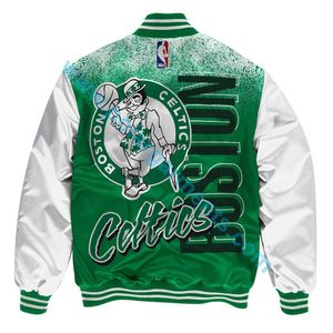 Chaqueta de invierno de béisbol para hombre con logotipo personalizado Chaqueta de satén de Brooklyn con decoración bordada - Product Image 6