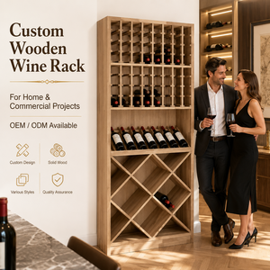 Design di Portabottiglie in Legno Personalizzato Sistema Cantina Vino Intelligente Armadio per Vino da Incasso per Uso Domestico e Commerciale - Product Image 2