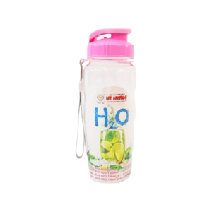 Modern Clear 700ml Plastic H2O Water Bottle Contour Side Grip Portable Carrying Lanyard Desk & Fitness Hydration Drinkware - Product Image 3