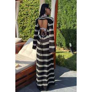 Robe décontractée en maille à manches espagnoles 2848 avec design dos nu pour les occasions de loisirs - Product Image 5