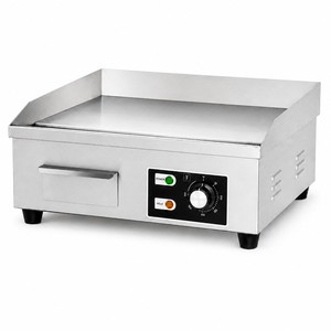 Plancha Eléctrica Comercial, Parrilla Plana de Acero Inoxidable para Mostrador, Equipo de Cocina para Hoteles y Catering, 220V - Product Image 1