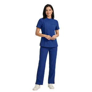 Ensemble tunique et pantalon YUHONG, coupe ajustée, taille réglable, tissu doux à séchage rapide, tenue médicale unisexe pour le personnel de clinique - Product Image 4