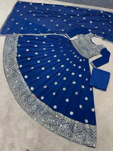 Festival-vestido de trabajo con bordado pesado, Colección especial con hermoso Color, tela de Georgette de imitación - Product Image 5