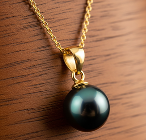 Top Grade chaîne délicate bohème naturel perle noire goutte forme pendentif guérison cristal mode cadeau - Product Image 2