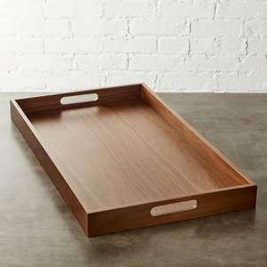 Plateau à fruits en bois 100% en forme d'hexagone fait à la main avec poignée Plateau de service à prix économique pour la maison et la cuisine d'hôtel - Product Image 5