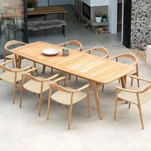 Utdoor et Dining Table atatral eaeak nd 8 hairs pelos With ope-allallene - Product Image 1