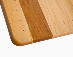 Tabla de cortar de madera con acabado natural liso, superficie de corte duradera para cocina, ideal para preparar alimentos y cocinar en casa con refinio. - Product Image 5