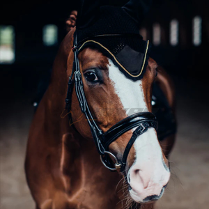 Bonnet anti-mouches au crochet confortable pour chevaux couvre-oreille léger respirant et lavable fait à la main au Pakistan bonnet d'oreille parfait - Product Image 3