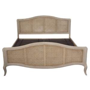 Anastasia Collection de chambres à coucher Lit haut de 180cm Lit en bois mindi finition naturelle pour toute chambre à coucher et meubles de maison - Product Image 1