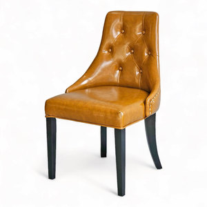 Traditional/Midcentury Tufted <b>Dining</b> <b>Chair</b> with Solid Wood Legs & PU Leather Upholstery (GA68028) - Product Image 1