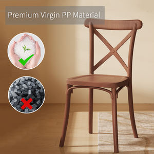 Silla de plástico con respaldo cruzado, hogar, cocina, restaurante, comercial, taburete de comedor de <span class=keywords><strong>segunda</strong></span> <span class=keywords><strong>mano</strong></span>, varios colores - Product Image 5