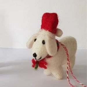 Chien de Noël en feutre à suspendre - Product Image 1