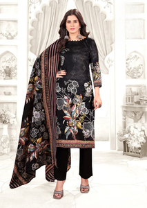Haute qualité Dhwaja Export femmes velours Salwar Kameez JAAM impression AARI travail à la main travail au diamant - Product Image 3