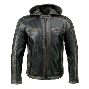 La última chaqueta de cuero suave para hombre con mangas largas y cierre de cremallera, ropa transpirable para carreras de motos - Product Image 6