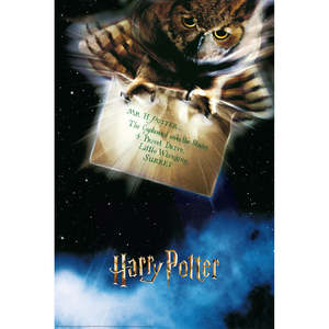Harry Potter <b>Poster</b> Design Hedwig the Owl with Letter From Hogwarts - Product Image 1