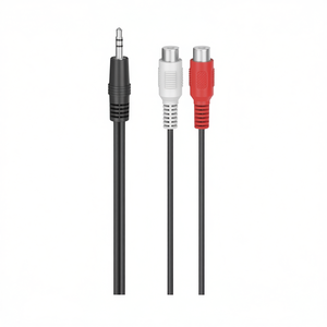 Câble adaptateur audio Mini Jack RCA 0,1 m Noir 00205185 Catégorie de produit Adaptateurs et connecteurs - Product Image 2