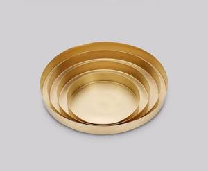 Elegante bandeja martillada de arroz de hierro de metal con forma de urli de latón antiguo último diseño multiusos para decoración y servicio del hogar - Product Image 4