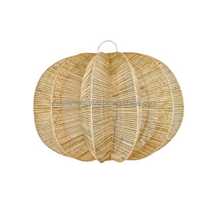 Lampe en rotin de style personnalisé OEM suspension lampes en osier lampes suspendues abat-jour en bambou abat-jour en rotin lampe murale en rotin - Product Image 3