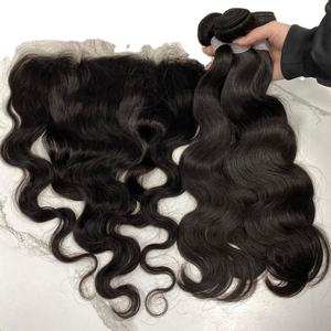 Extensiones de Cabello Virgen Ondulado Transparente con Punta Adhesiva de Donante Único, Cabello Crudo Súper Doble Trama, Ondas Profundas, Precio al por Mayor - Product Image 1