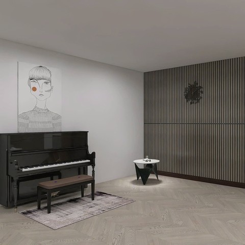 Modern Wooden Slatted Acoustic Panels for Home Office Bedroom Warehouse Hospital Competitive Price Living Room Furniture