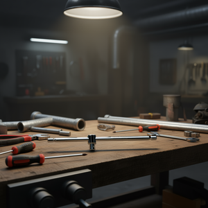 1/2\" Male Square <b>Wrench</b> with Chromed Sliding <b>Pin</b> - Product Image 3