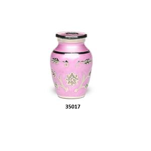 Vente chaude belle urne adulte de crémation en étain brossé en laiton de coeur pour des cendres humaines avec le sac libre de velours - Product Image 4