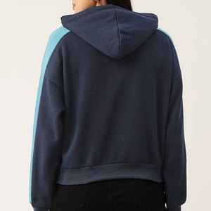 Sudadera con capucha térmica sólida Terry para mujer Sudadera con capucha de gimnasio transpirable de secado rápido con diseño de bolsillo de cuello con capucha de manga larga - Product Image 2