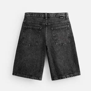 Pantalones cortos de mezclilla negros lavados holgados Vintage de los años 90 para hombre, pantalones cortos de mezclilla de ajuste relajado y cómodos ideales para el uso diario al por mayor - Product Image 6