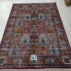 พรมผ้าไหมเปอร์เซียแบบถักมือราคาโรงงานสั่งซื้อจำนวนมากจากอินเดีย - Product Image 1