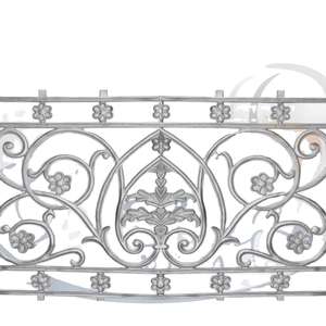 Panneau de garde-corps de balcon moderne en fonte grise à finition lisse, matériaux en aluminium et en fer, décoration de sécurité domestique luxueuse, 5 ans de protection UV - Product Image 1
