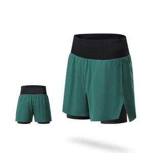 Pantalones cortos para correr maratón para mujer con bolsillo en la cintura trasera Forro incorporado Yoga de secado rápido Fitness Senderismo Entrenamiento Pantalones cortos deportivos - Product Image 3