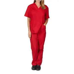 Uniforme Médico de Enfermería, Conjunto de Uniforme Quirúrgico de Manga Corta para Mujer y Hombre, Uniforme Médico de Punto 100% Algodón para Verano - Product Image 6