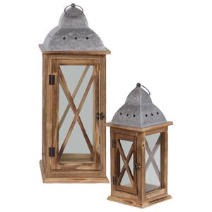 Juego de dos farolillos de madera Portavelas hecho a mano de calidad superior Excelente calidad Farol de madera de lujo al por mayor - Product Image 5