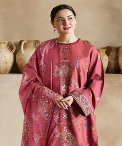 Salwar Kameez pakistanaise pour filles en style fourche blanche avec coton de pelouse et costume trois pièces comme robe de soirée modeste - Product Image 3