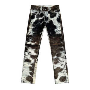 Pantalons de survêtement en cuir de qualité supérieure, pantalons décontractés avec des bandes latérales blanches, pantalons évasés avec logo personnalisé, fabriqués par RAM Industry - Product Image 4