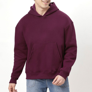 100% coton en gros coton lourd surdimensionné hommes sweats à capuche Logo personnalisé Streetwear plaine conception sweats à capuche - Product Image 6