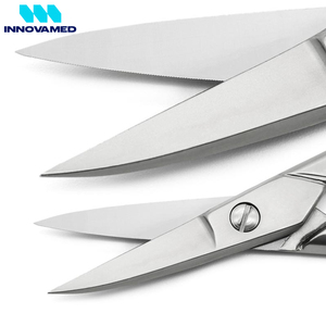 Professional Podiatry Scissor Stainless Steel Pedicure Toenail Scissors <b>Precision</b> Serrated Straight Blades Non Slip Grip Durable - Product Image 4