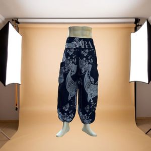 Pantalon décontracté à l'allure moderne pour hommes, avec poche surdimensionnée, coupe ample, fermeture à la taille élastique, en toile pour les activités de tous les jours, style tendance - Product Image 3
